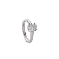 'The Story' 9ct White Gold Oval 1ct Lab Grown Diamond Claw Engagement Ring