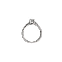 'The Story' 9ct White Gold Oval 0.5ct Natural Diamond Claw Engagement Ring