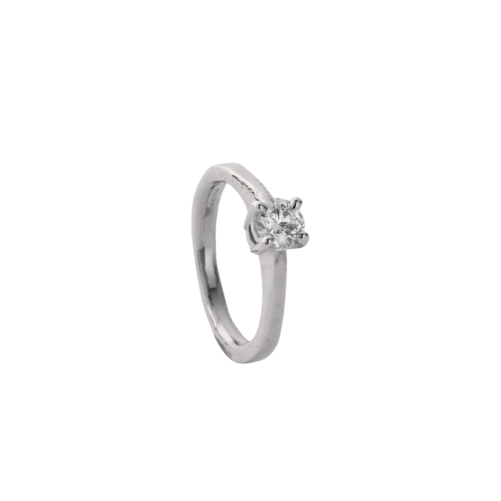 'The Eternity' 9ct White Gold Round 0.5ct Natural Diamond Claw Engagement Ring