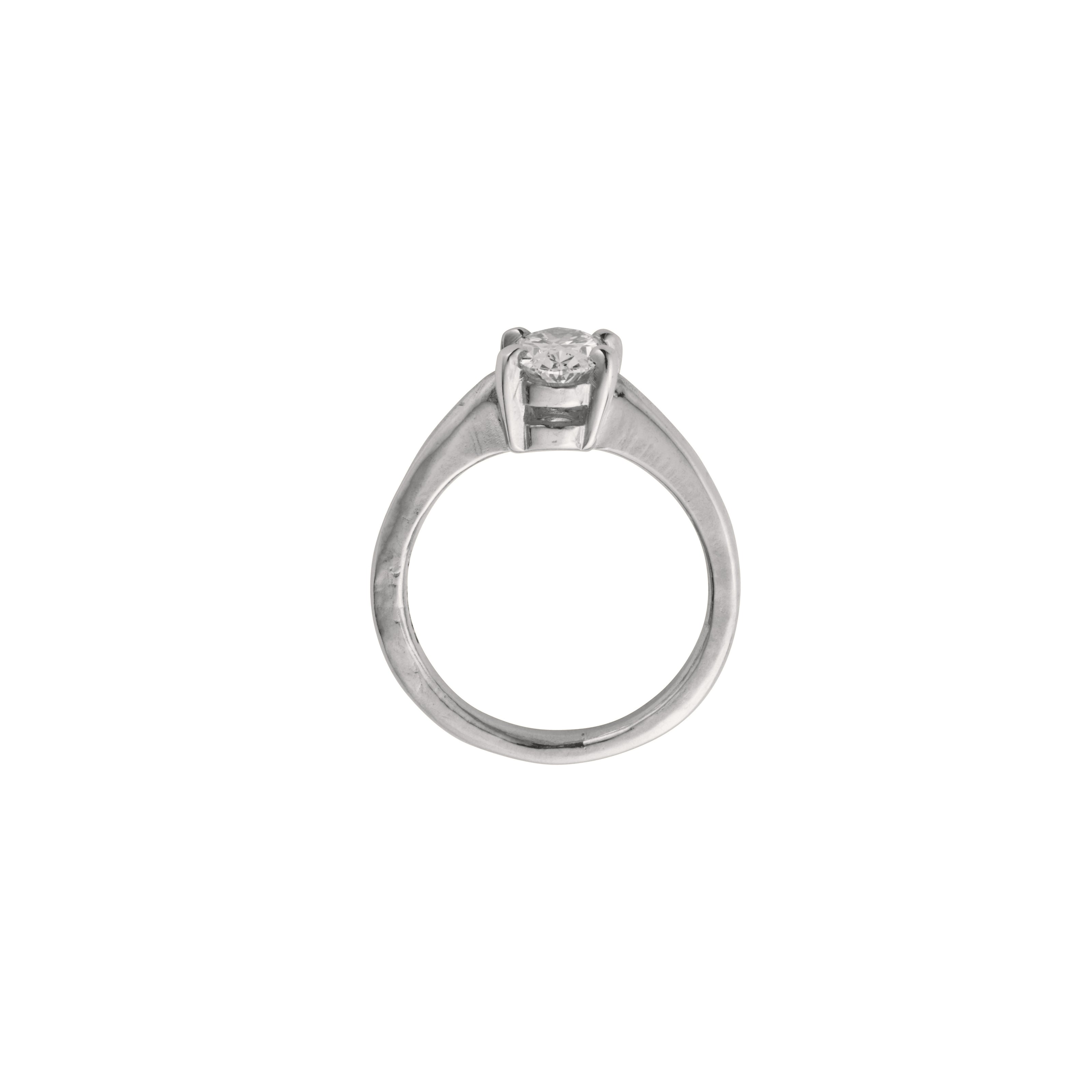 'The Story' 9ct White Gold Oval 1ct Lab Grown Diamond Claw Engagement Ring