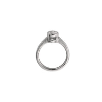 'The Story' 9ct White Gold Oval 1ct Lab Grown Diamond Bezel Engagement Ring
