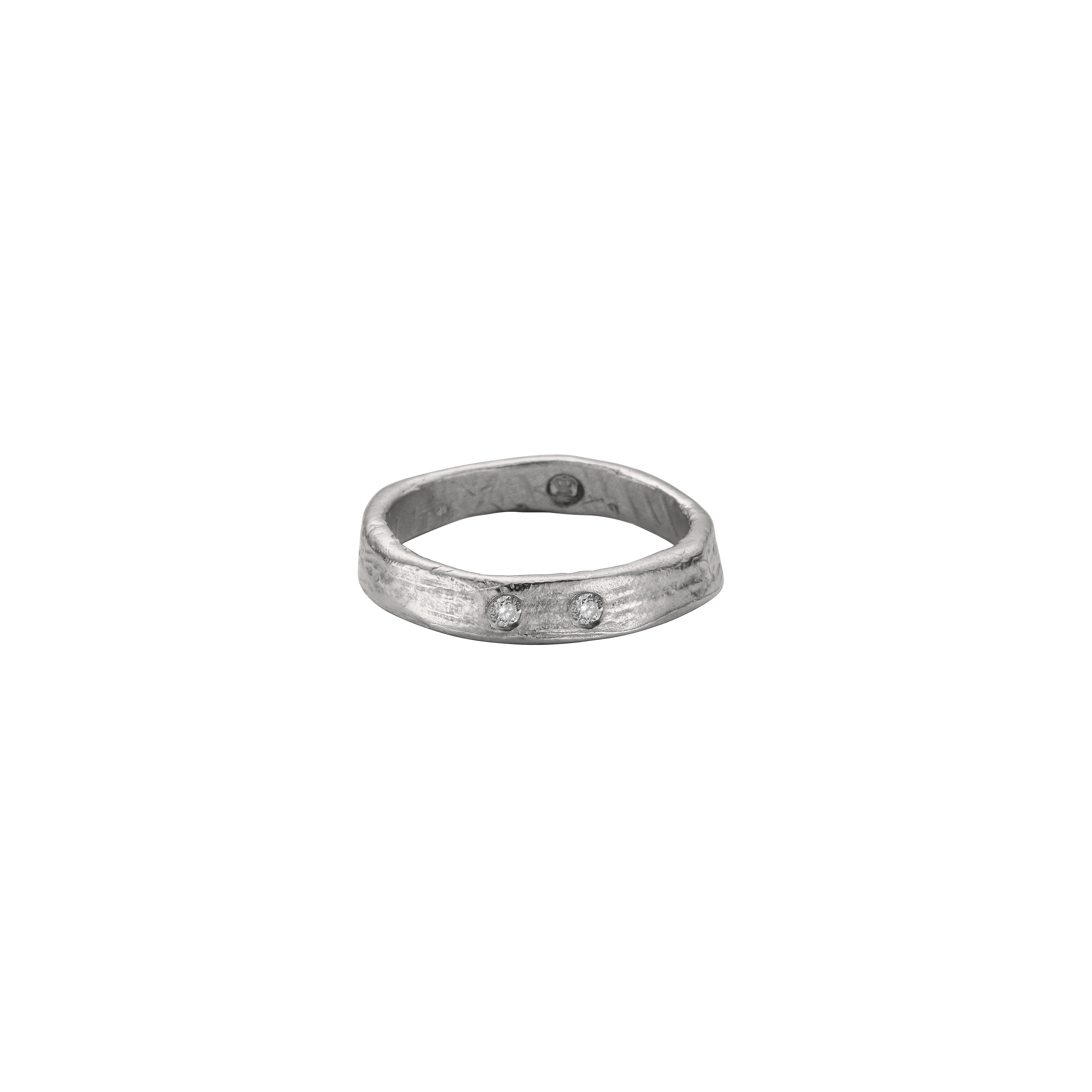 Ladies' 18ct White Gold Midi Posey Ring