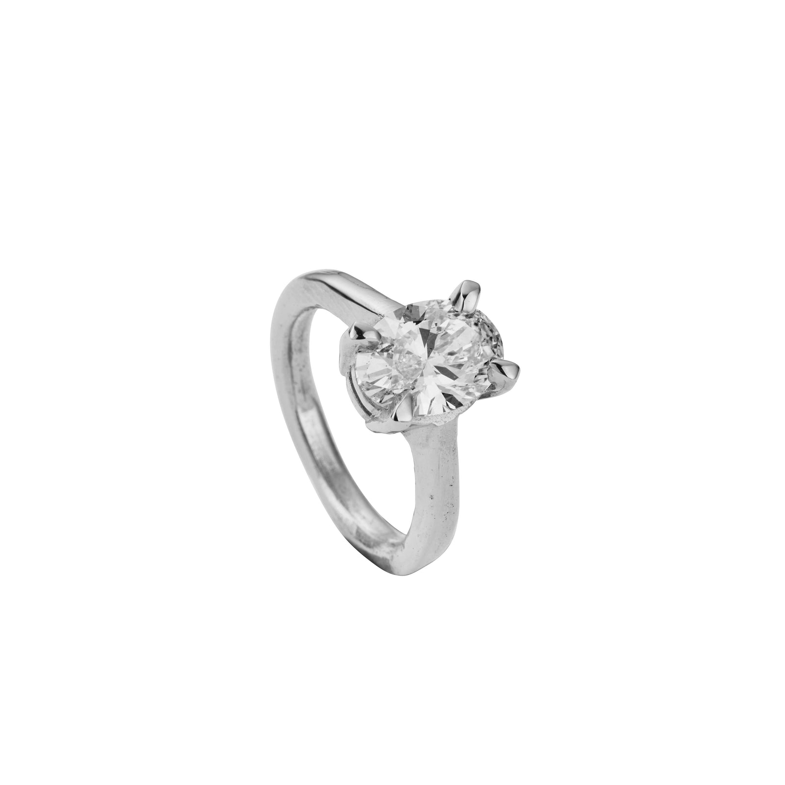 'The Story' 9ct White Gold Oval 2ct Lab Grown Diamond Claw Engagement Ring