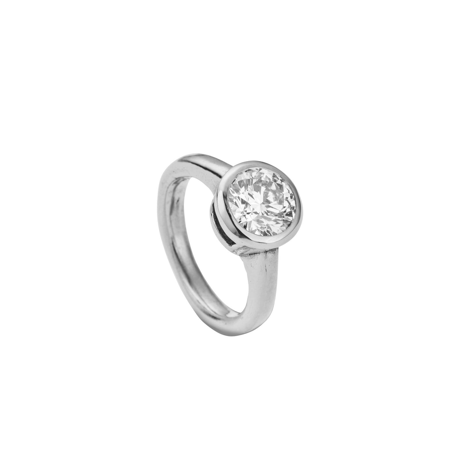 'The Eternity' 9ct White Gold Round 2ct Lab Grown Diamond Bezel Engagement Ring