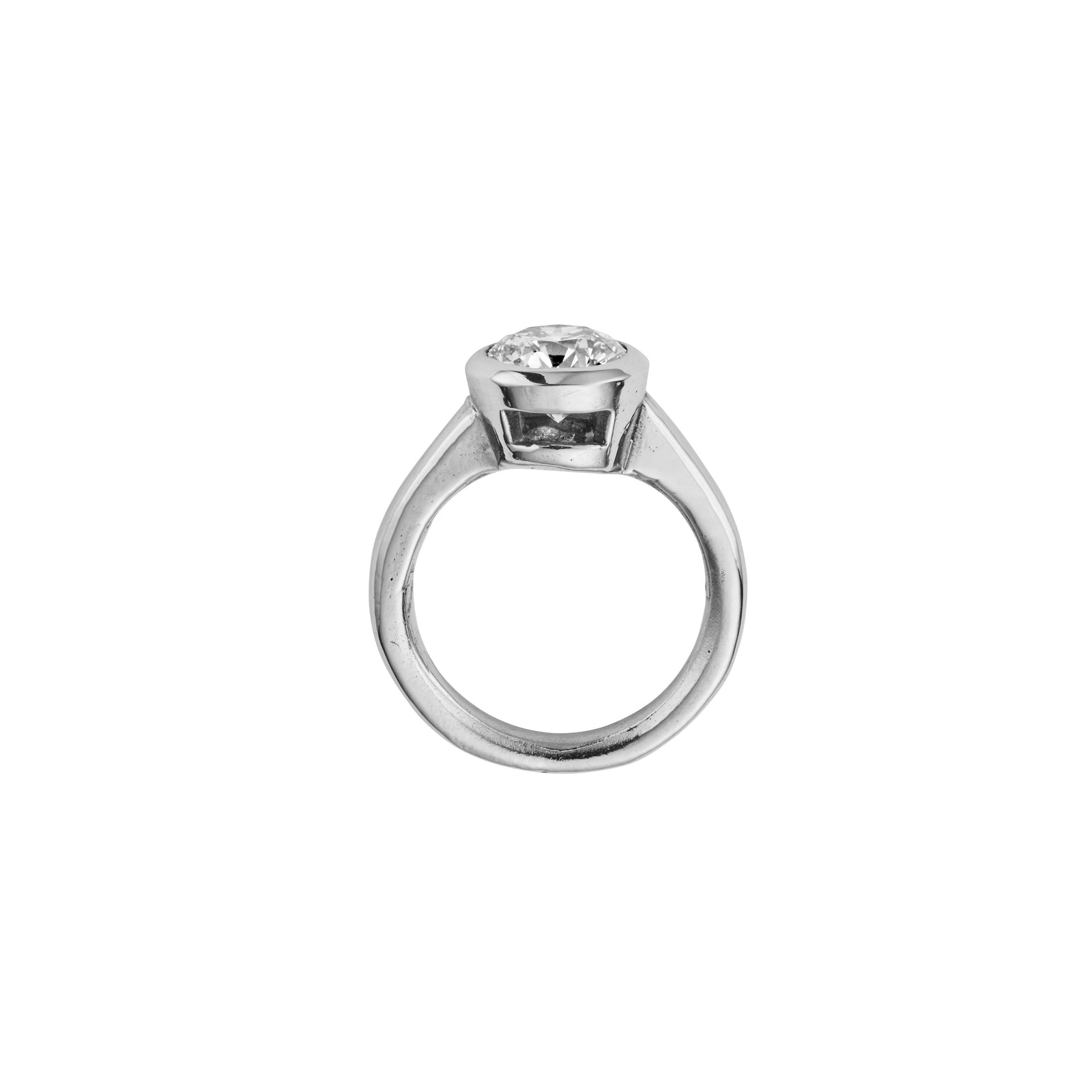 'The Eternity' 9ct White Gold Round 2ct Lab Grown Diamond Bezel Engagement Ring