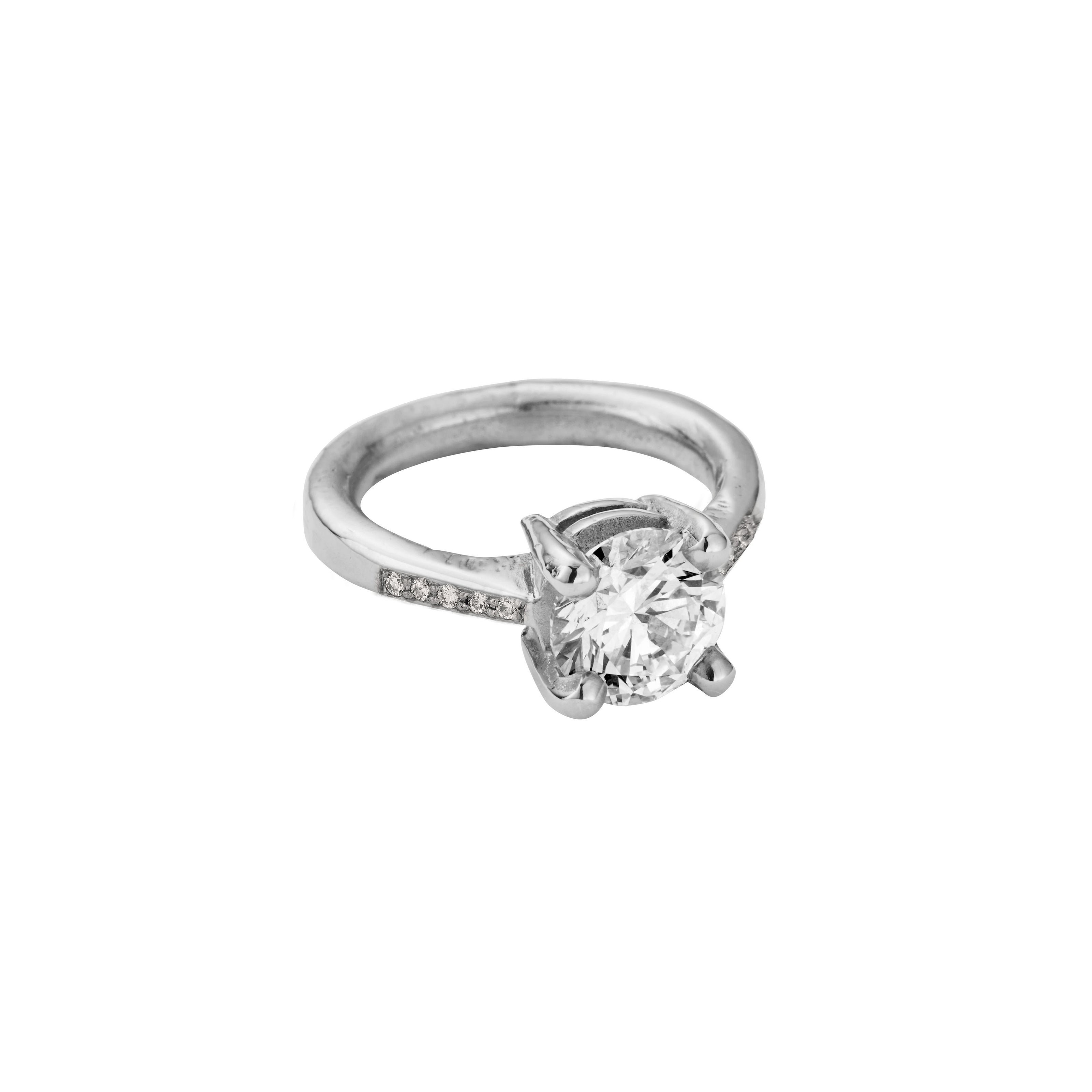 'The Eternity' 9ct White Gold Round 2ct Lab Grown Diamond Claw Engagement Ring