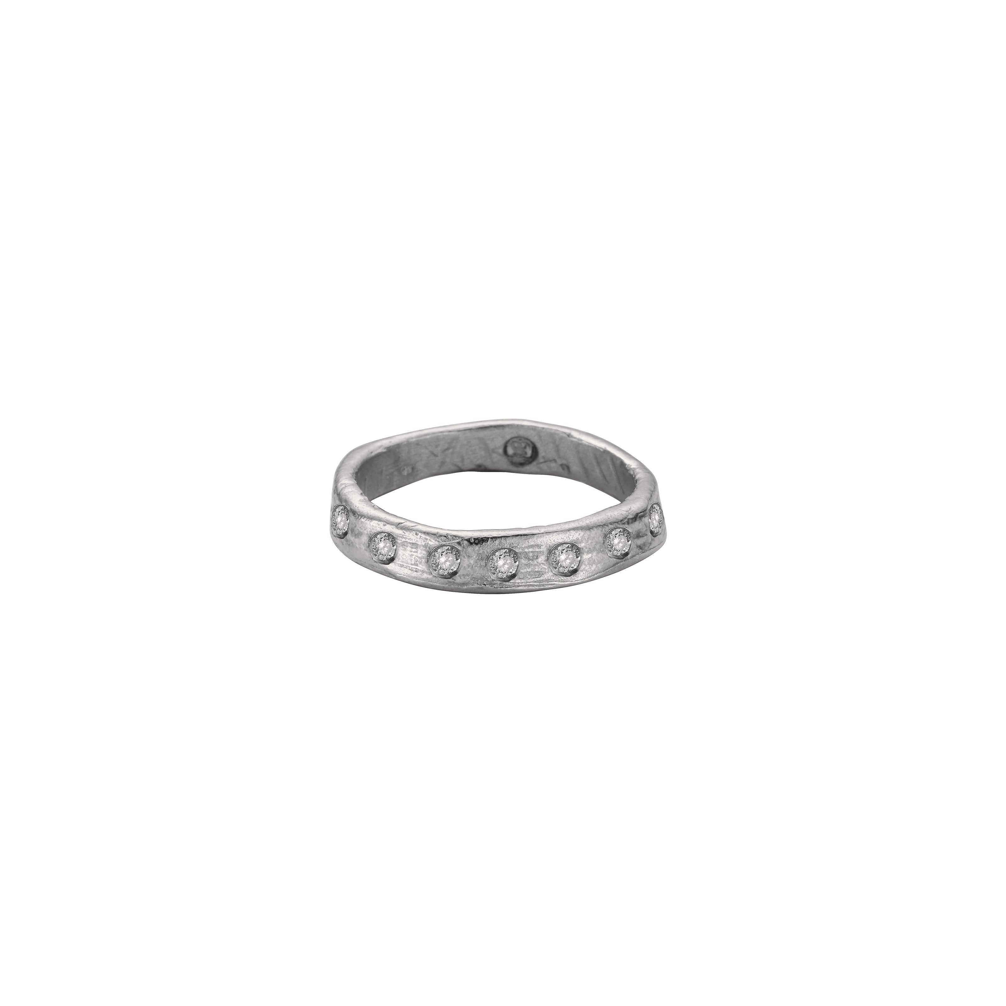 Ladies' 18ct White Gold Midi Posey Ring