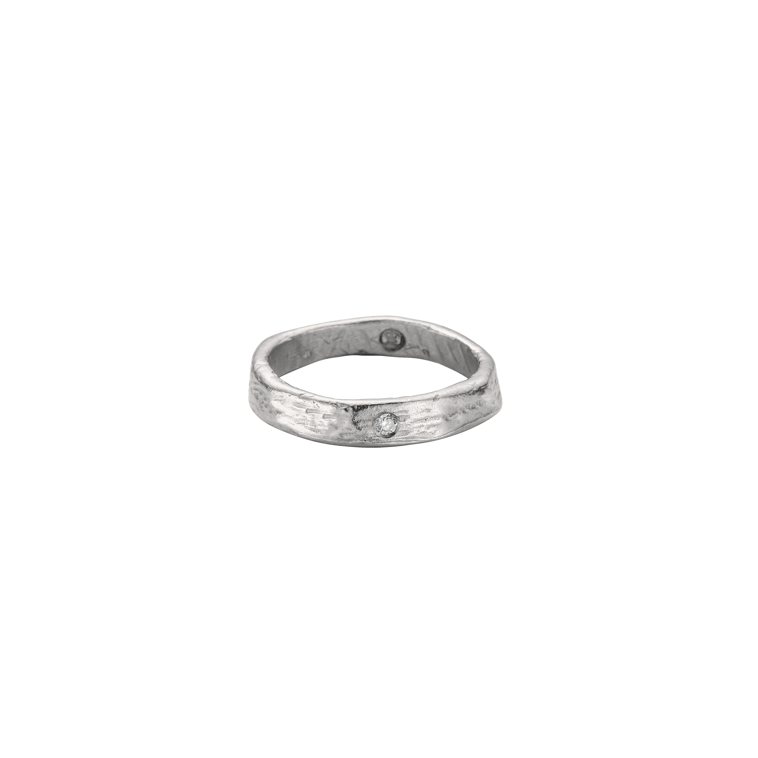 Ladies' 18ct White Gold Midi Posey Ring