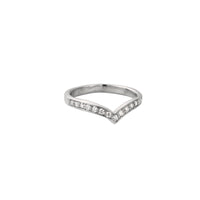 9ct White Gold Wishbone Wedding Band