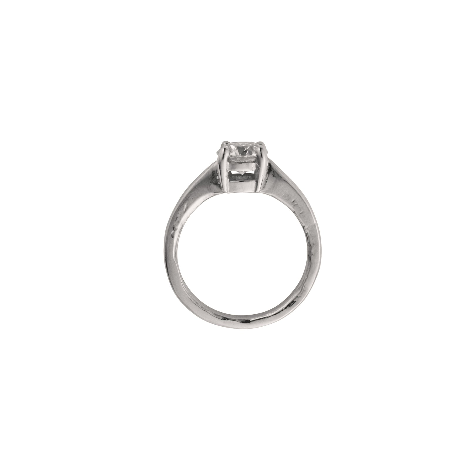 'The Eternity' 9ct White Gold Round 1ct Natural Diamond Claw Engagement Ring
