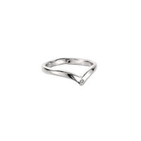9ct White Gold Wishbone Wedding Band