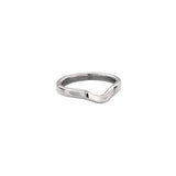 9ct White Gold Wave Wedding Band