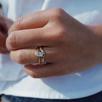 18ct Gold Wave Wedding Band