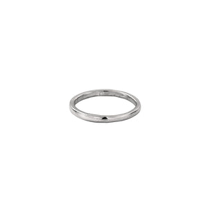 9ct White Gold Simple Wedding Band