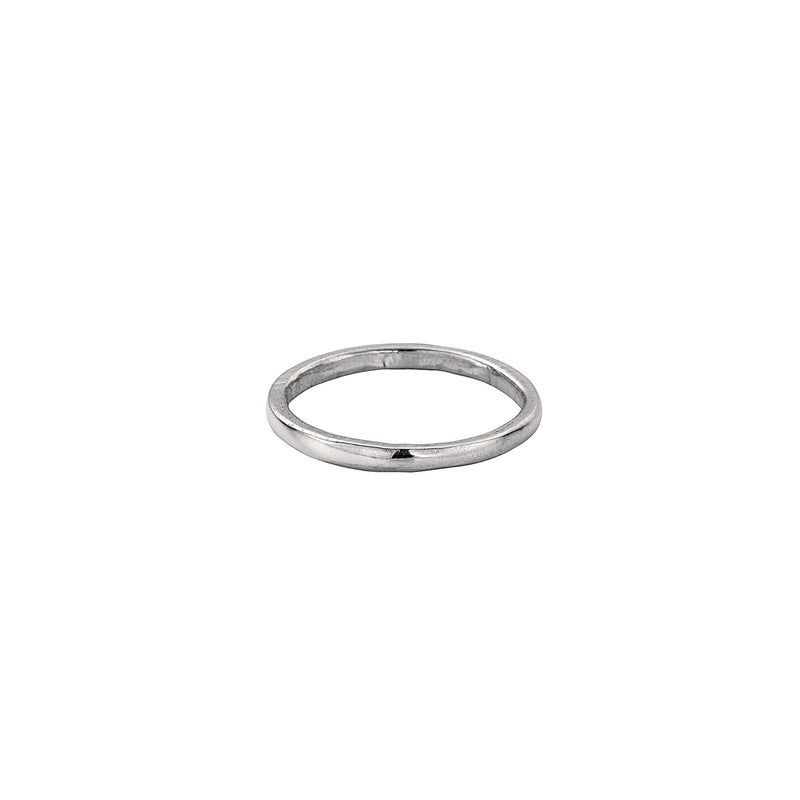 9ct White Gold Simple Wedding Band