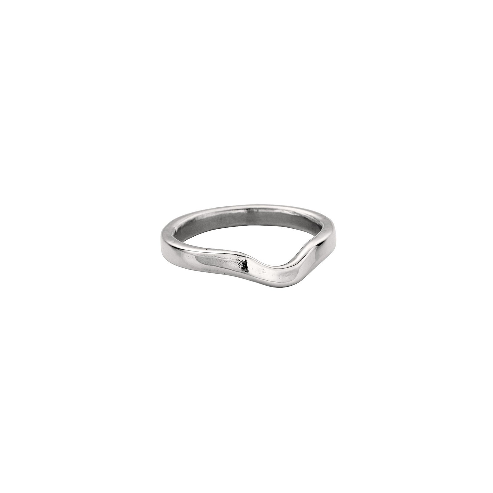 9ct White Gold Wave Wedding Band