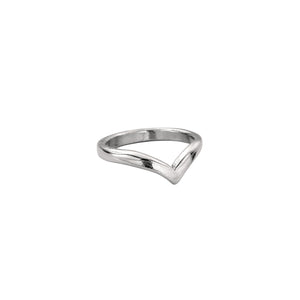9ct White Gold Wishbone Wedding Band