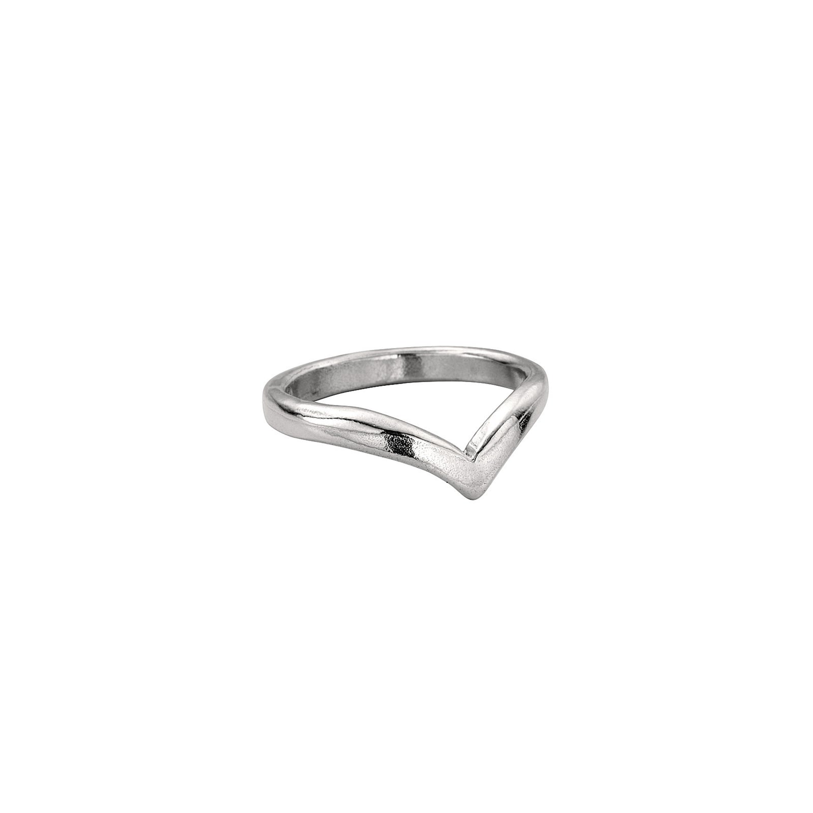 9ct White Gold Wishbone Wedding Band