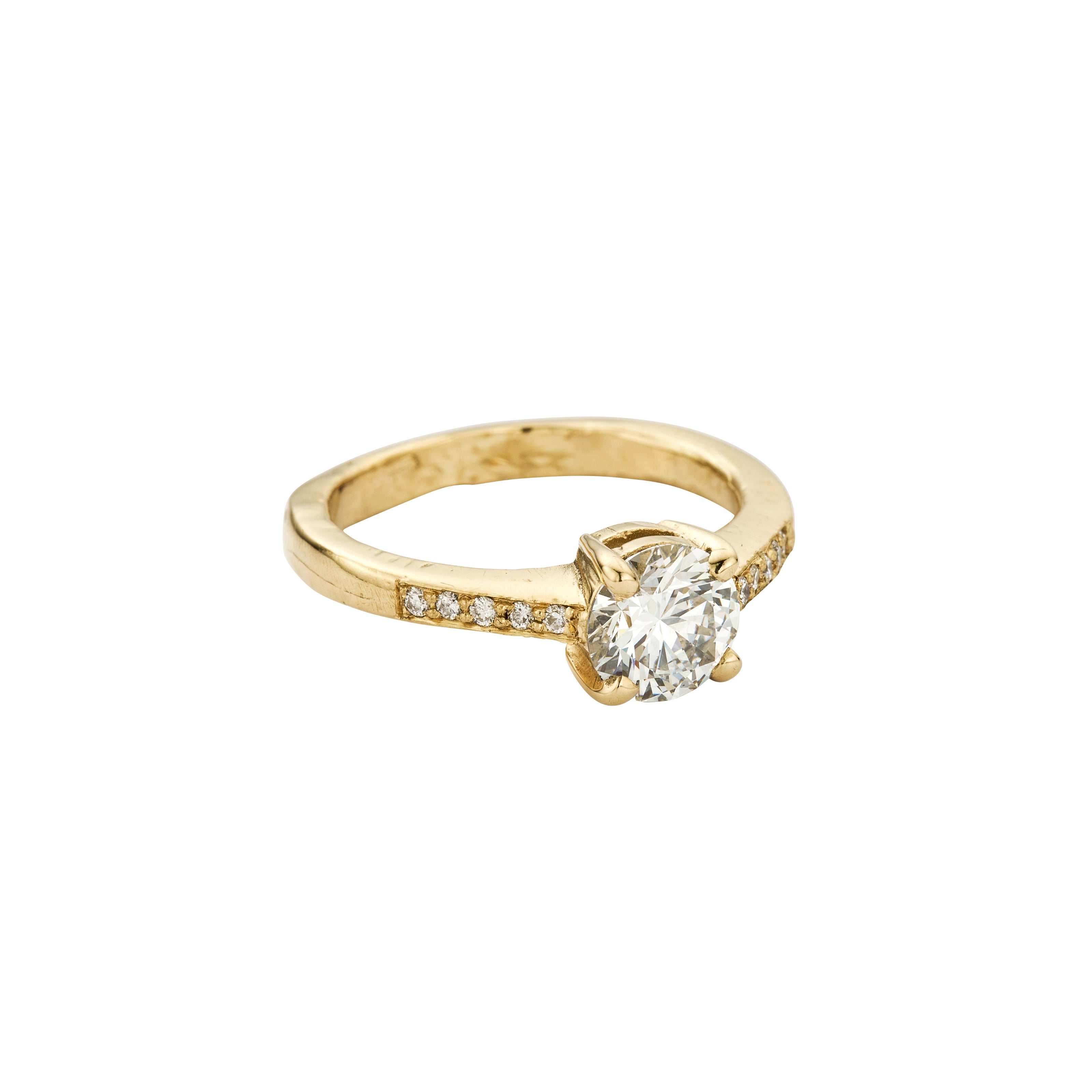 'The Eternity' 9ct Gold Round 1ct Natural Diamond Claw Engagement Ring