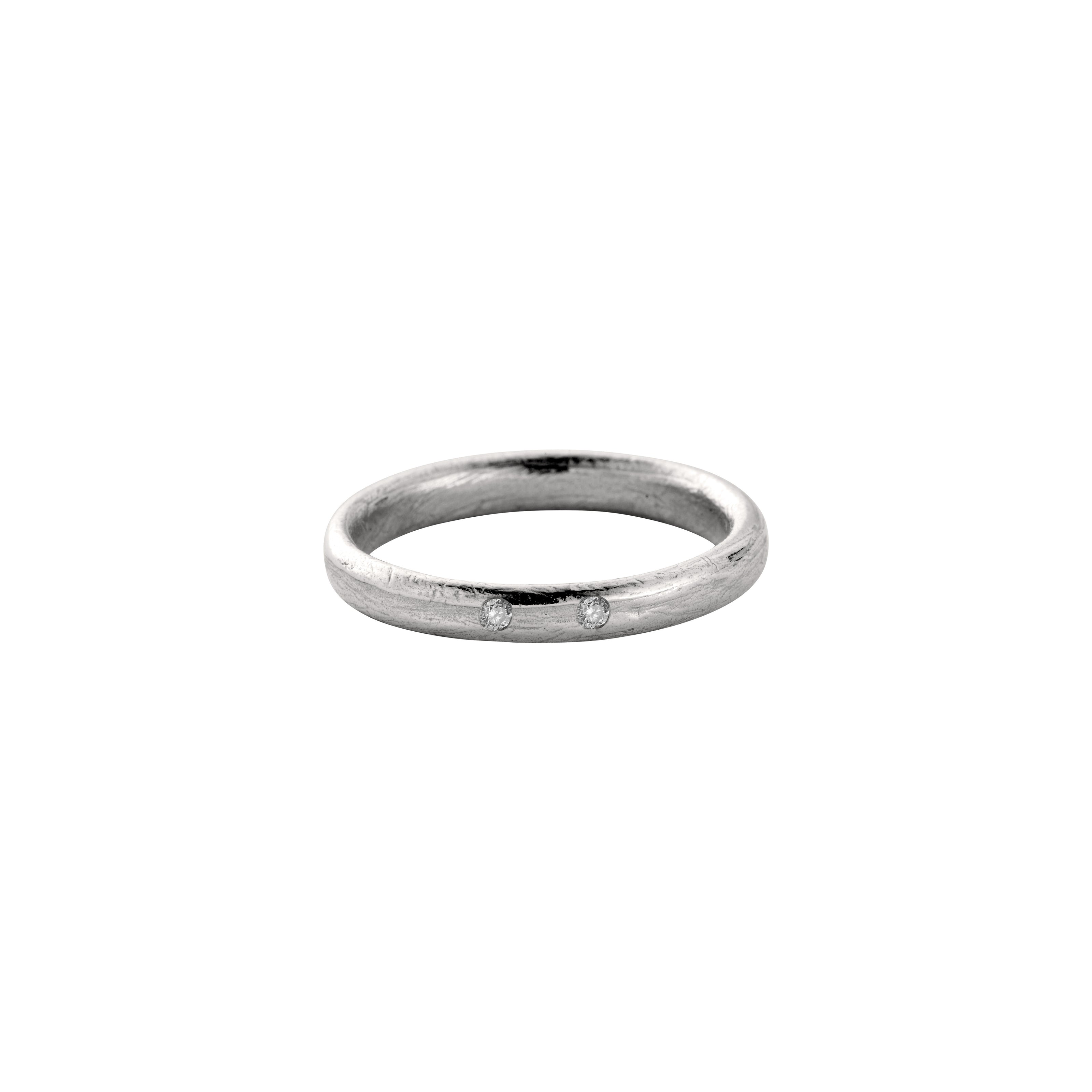 9ct White Gold Love Honour Cherish Wedding Band