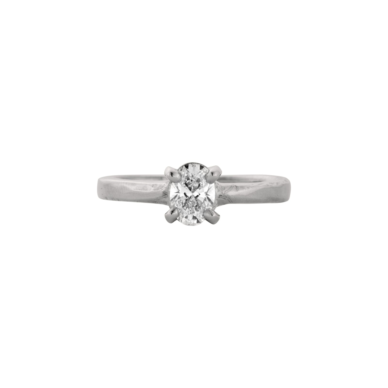 'The Story' 9ct White Gold Oval 0.5ct Lab Grown Diamond Claw Engagement Ring