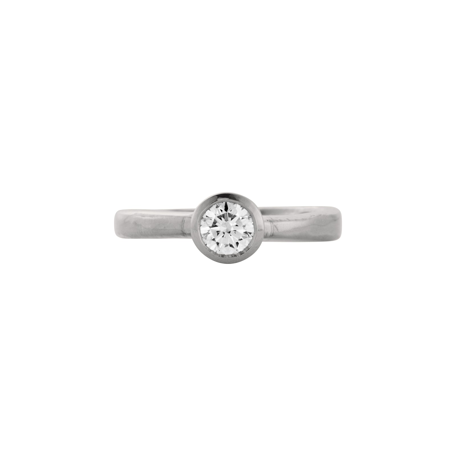 'The Eternity' 9ct White Gold Round 0.5ct Lab Grown Diamond Bezel Engagement Ring