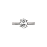 'The Story' 9ct White Gold Oval 1ct Lab Grown Diamond Claw Engagement Ring