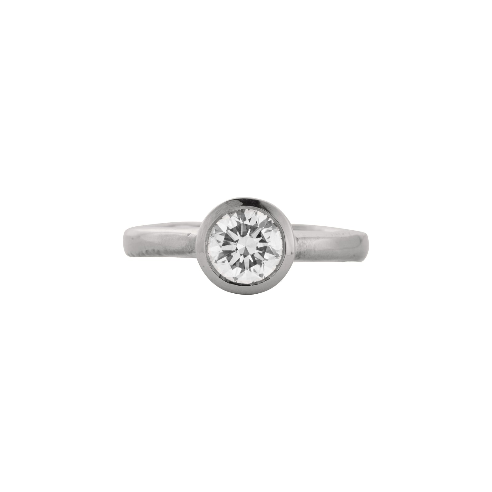 'The Eternity' 9ct White Gold Round 1ct Lab Grown Diamond Bezel Engagement Ring