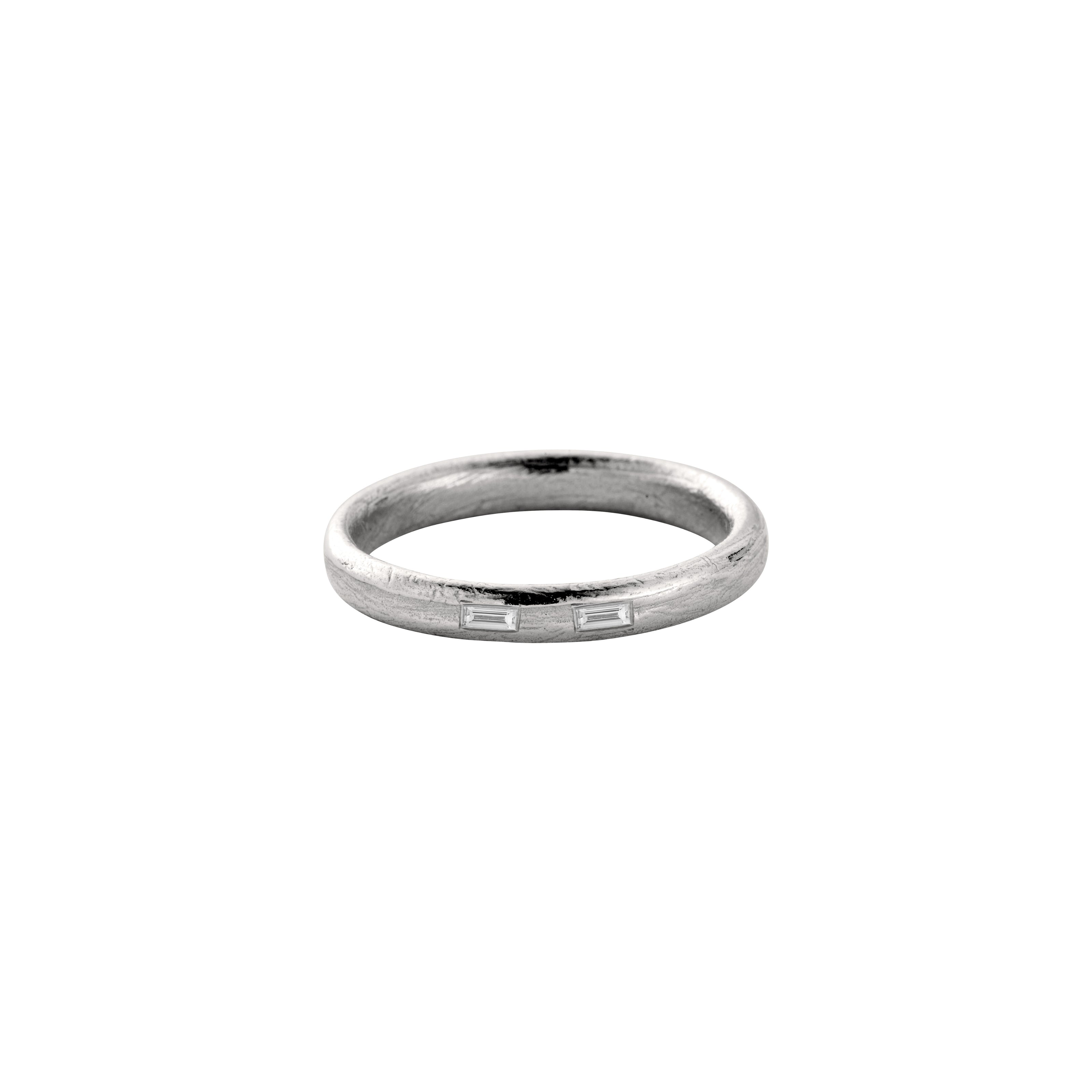 9ct White Gold Love Honour Cherish Wedding Band