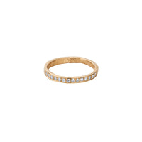 Gold Pavé Set Diamond Mini Posey Ring