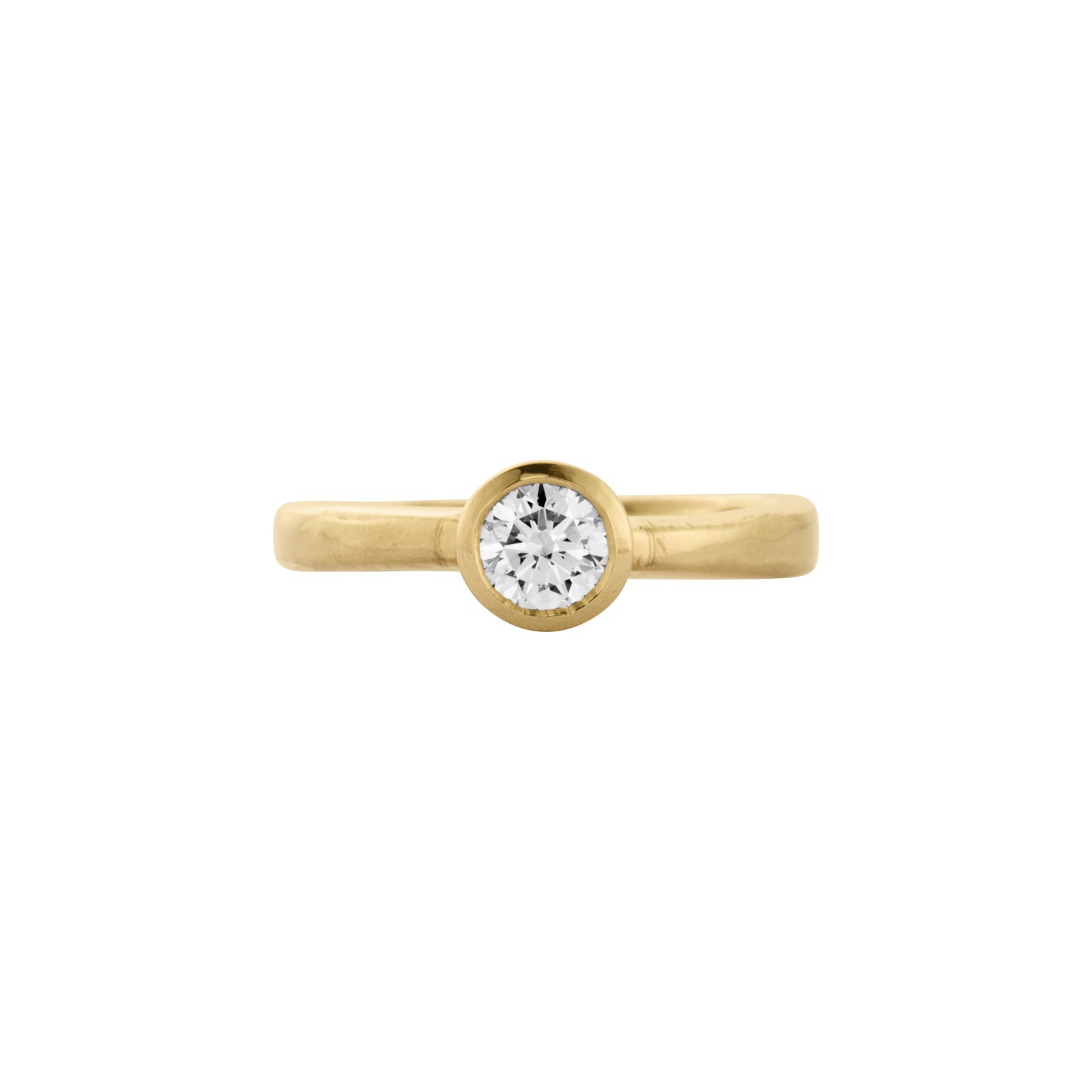 'The Eternity' 9ct Gold Round 0.5ct Natural Diamond Bezel Engagement Ring