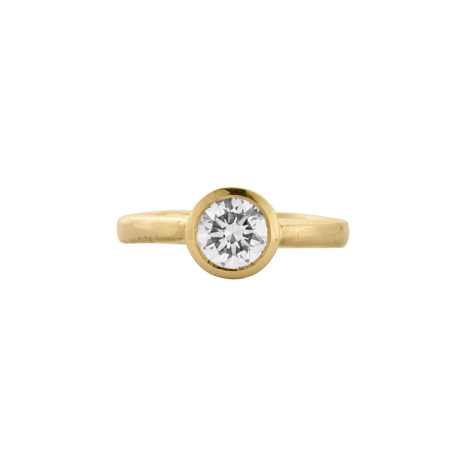 'The Eternity' 9ct Gold Round 1ct Natural Diamond Bezel Engagement Ring