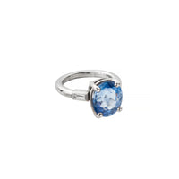 AARYA White Gold Blue Sapphire & Diamond Ring
