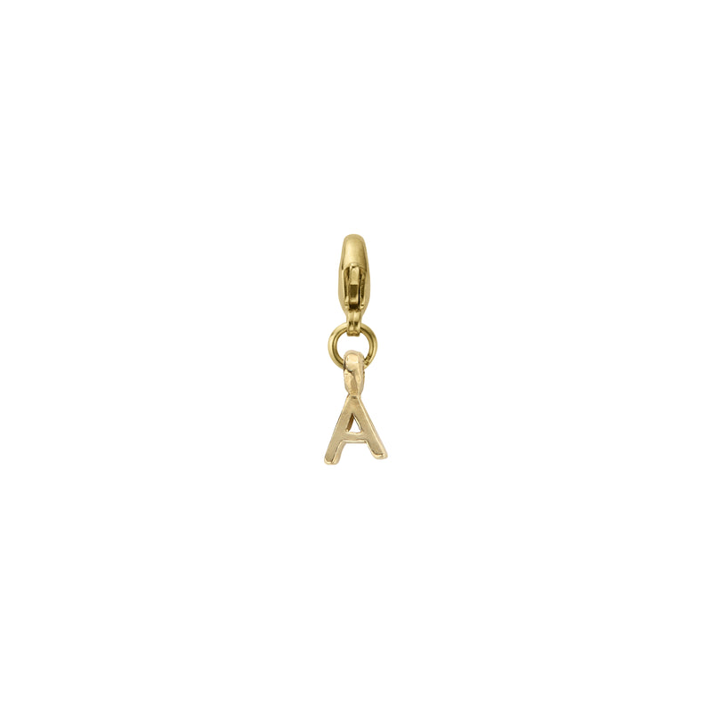 Gold Mini Alphabet Lobster Charm