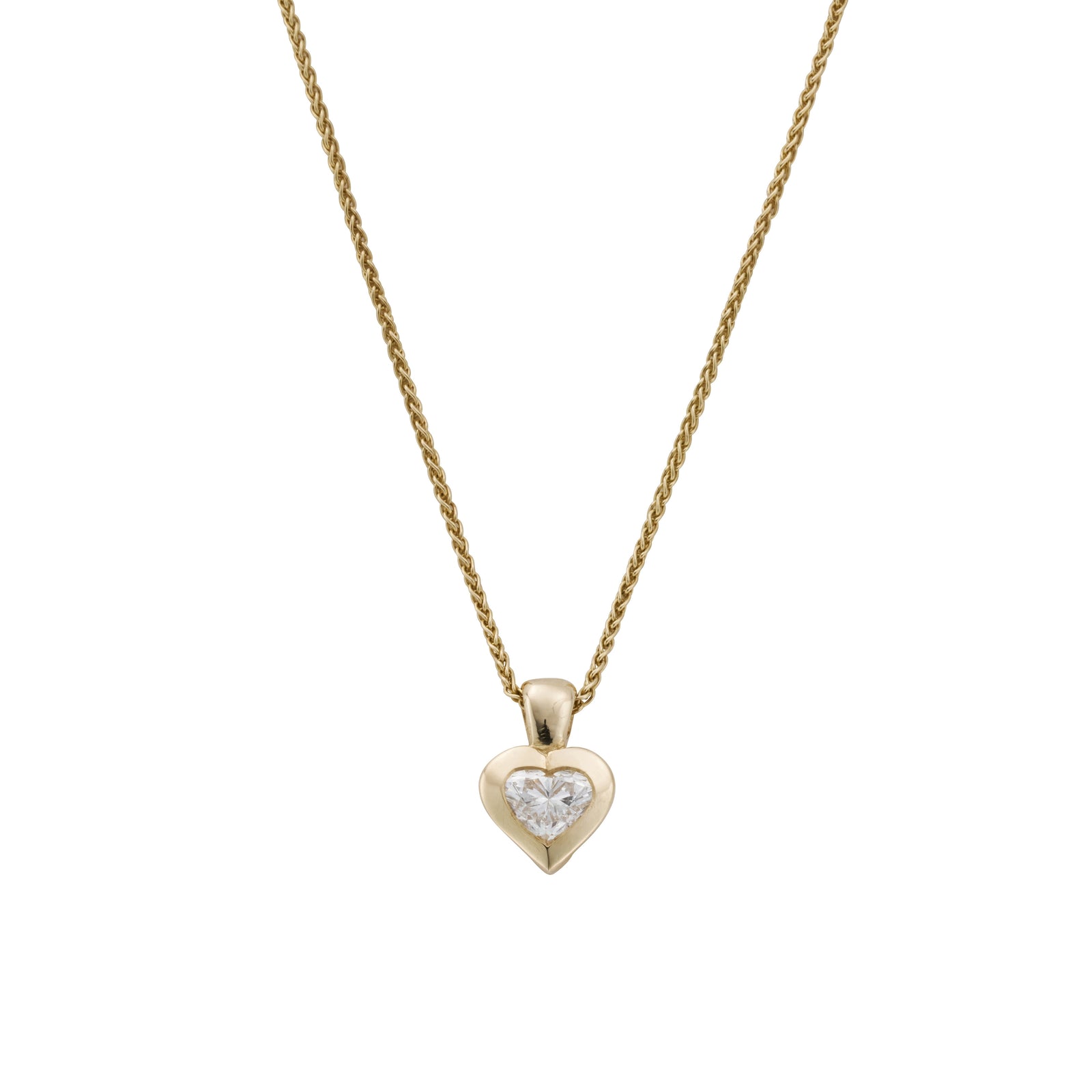 AIMEE Gold Diamond Heart Necklace