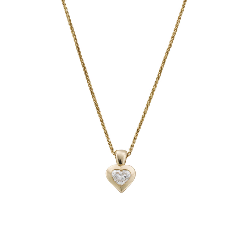 AIMEE Gold Diamond Heart Necklace