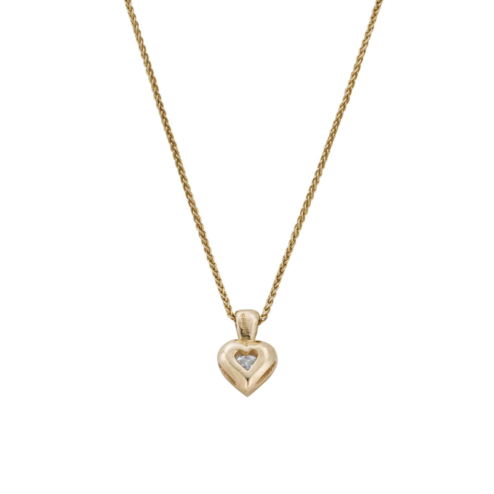 AIMEE Gold Diamond Heart Necklace