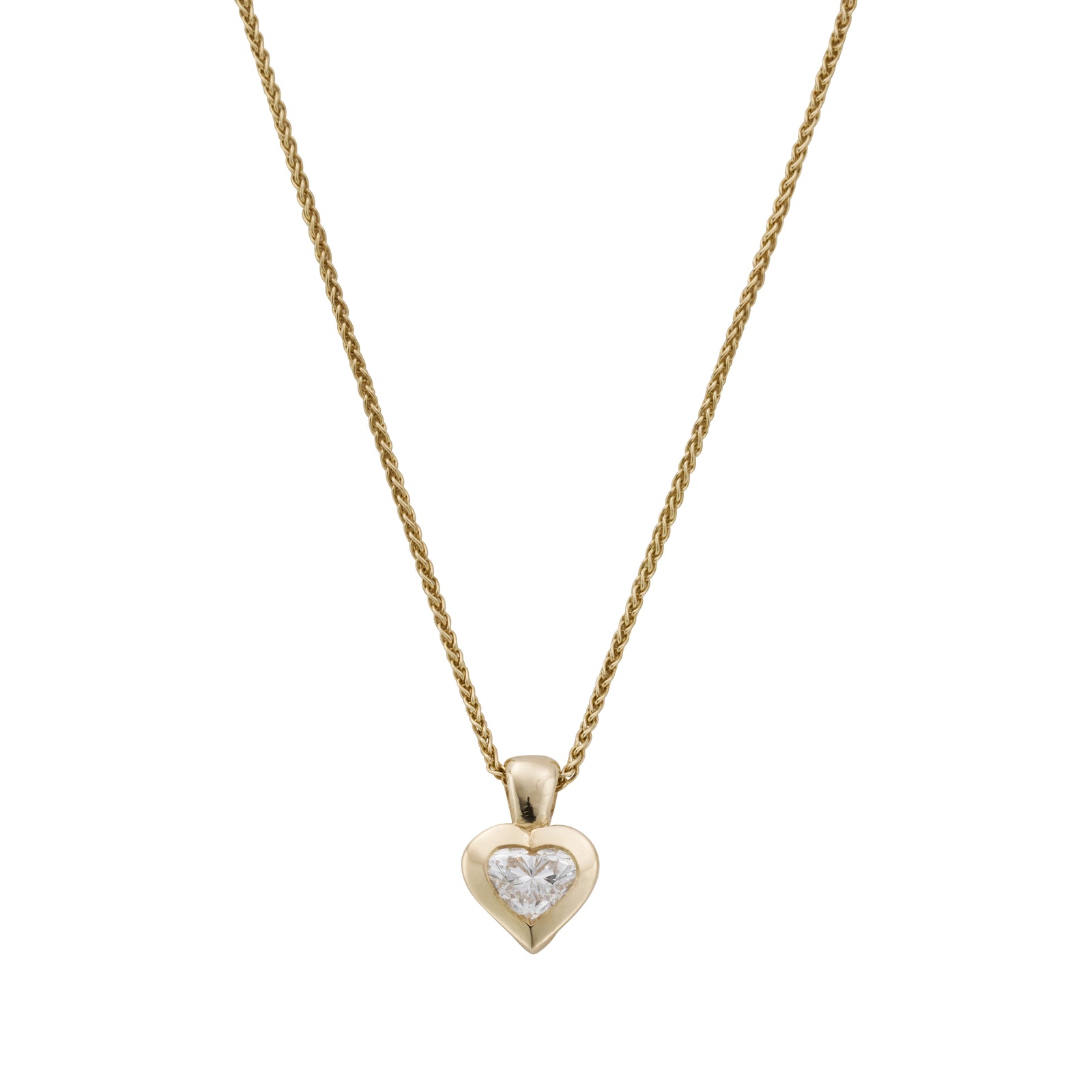 AIMEE Gold Diamond Heart Necklace