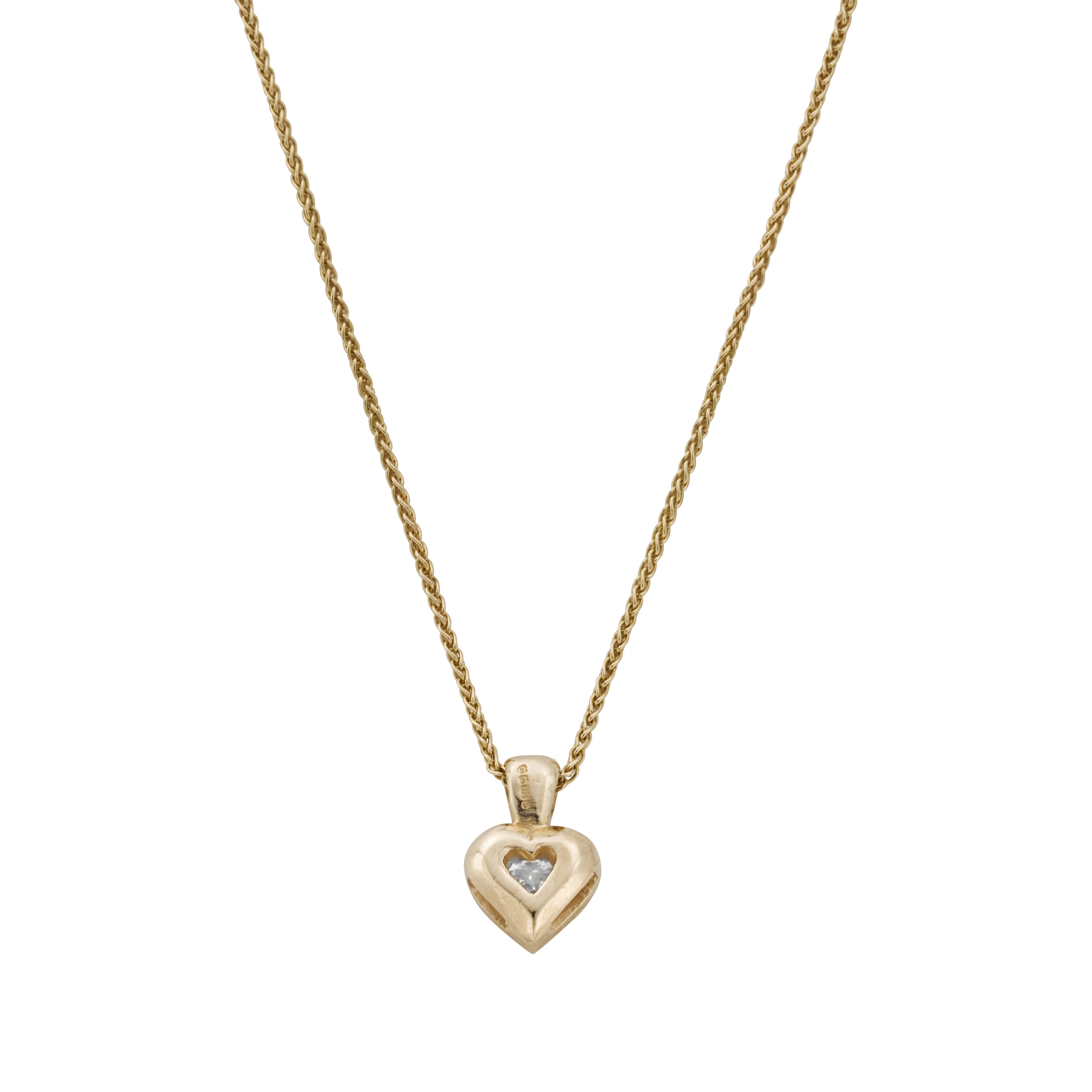 AIMEE Gold Diamond Heart Necklace – Daniella Draper