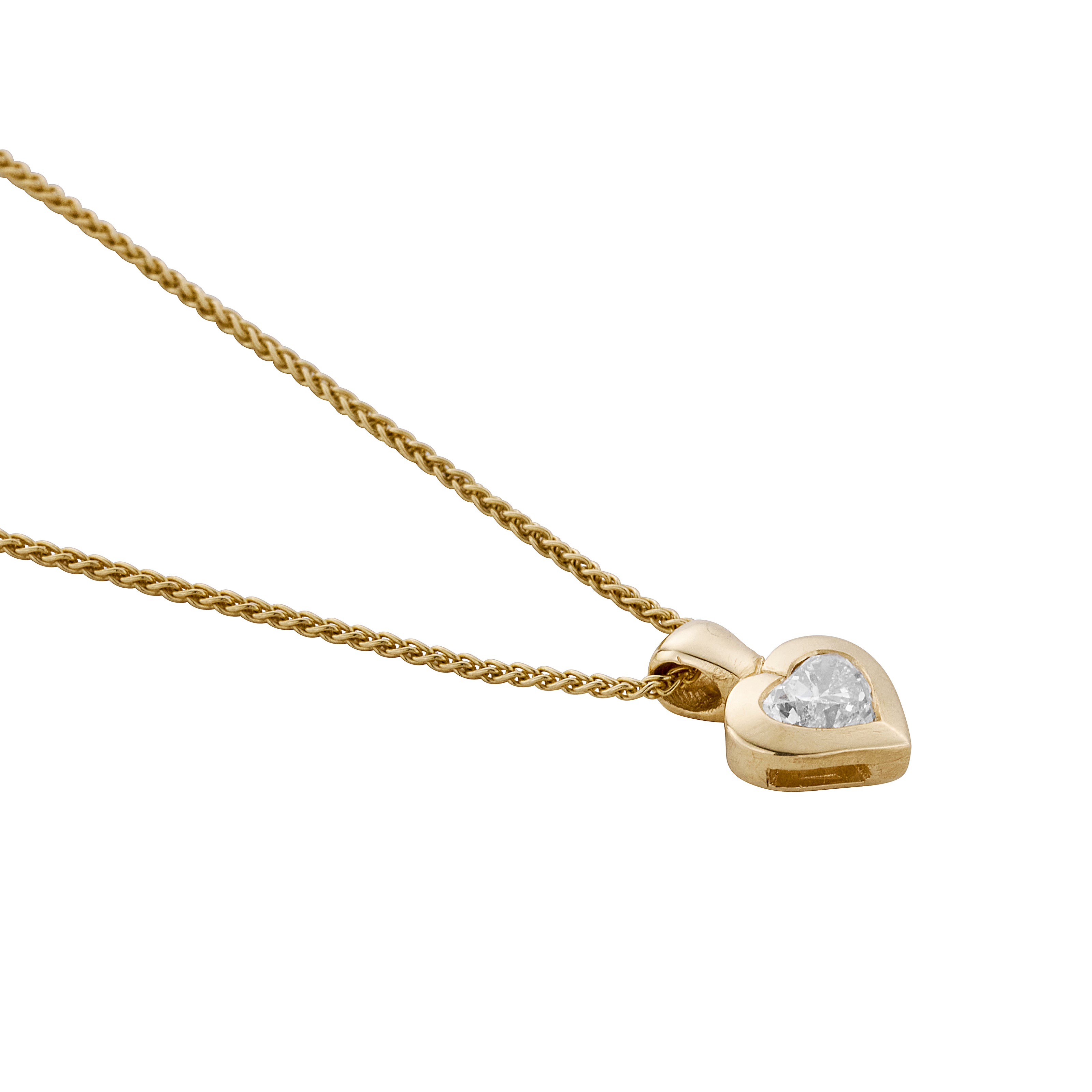 AIMEE Gold Diamond Heart Necklace