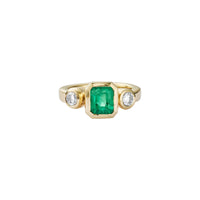 ALLENA Gold Emerald & Diamond Ring