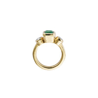 ALLENA Gold Emerald & Diamond Ring