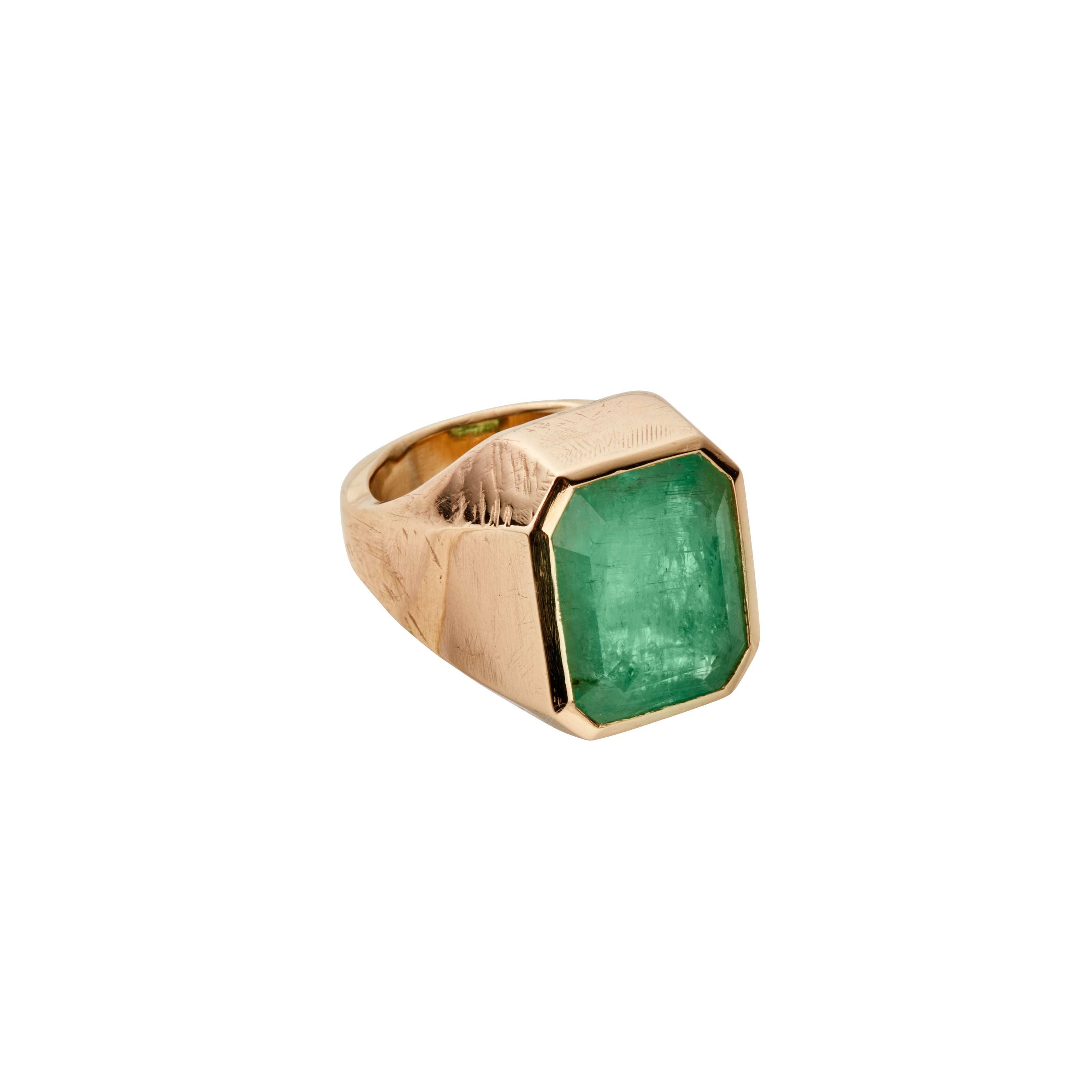 AUGUST Gold Emerald Ring