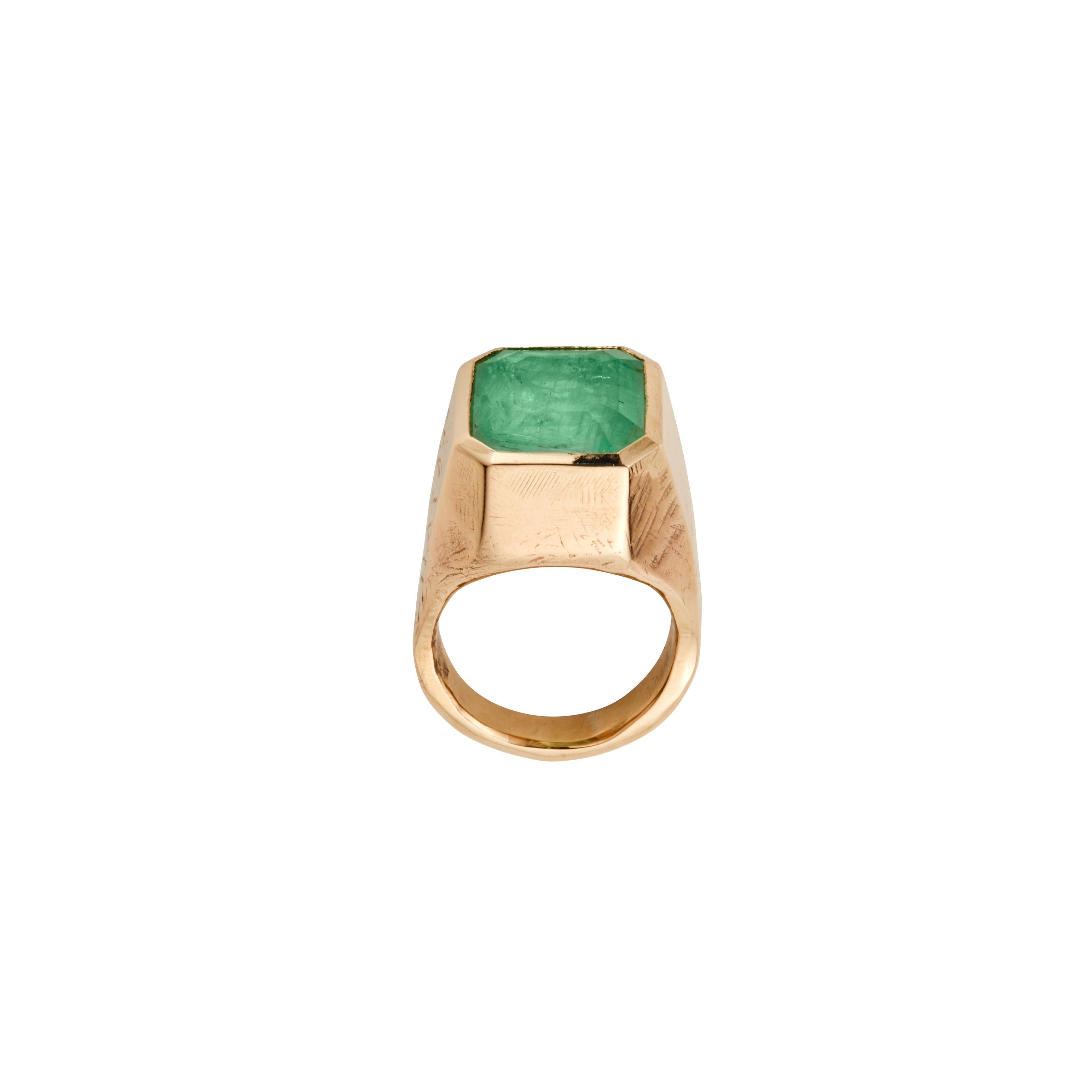 AUGUST Gold Emerald Ring
