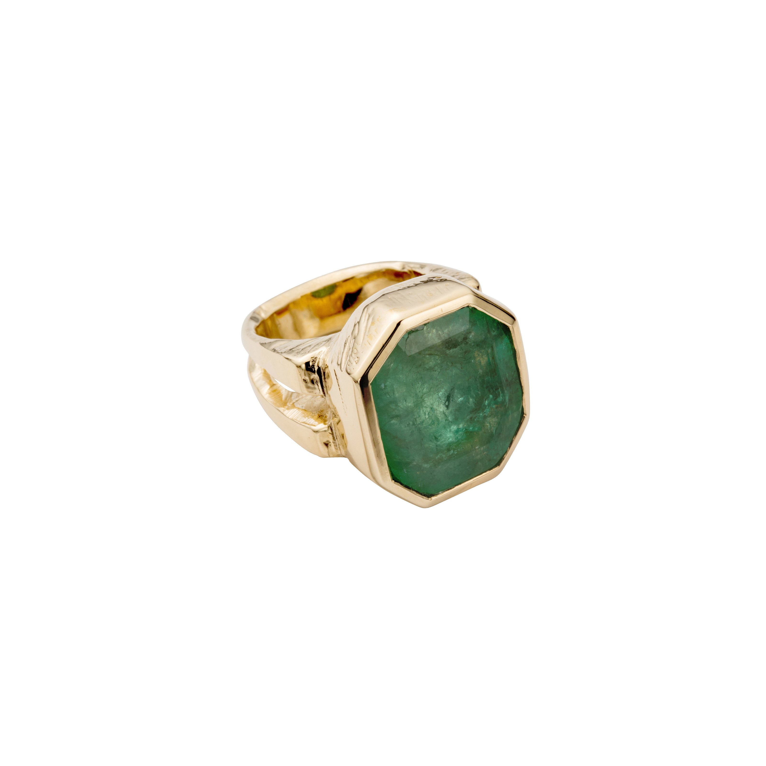 AUGUSTINE Gold Emerald Ring