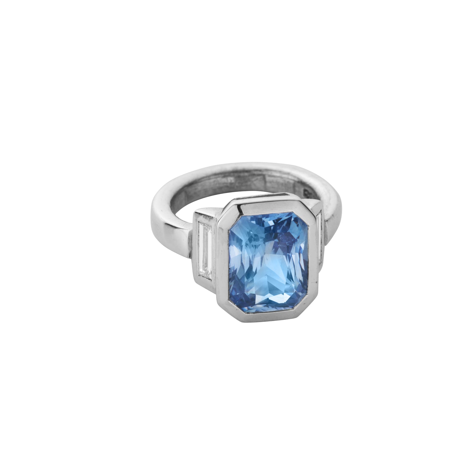 AURA White Gold Sapphire & Diamond Ring