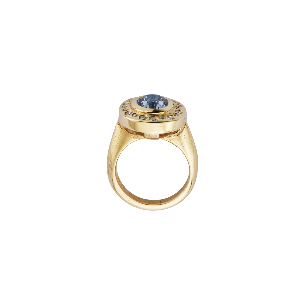 AZURAE Gold Blue Sapphire & Diamond Ring