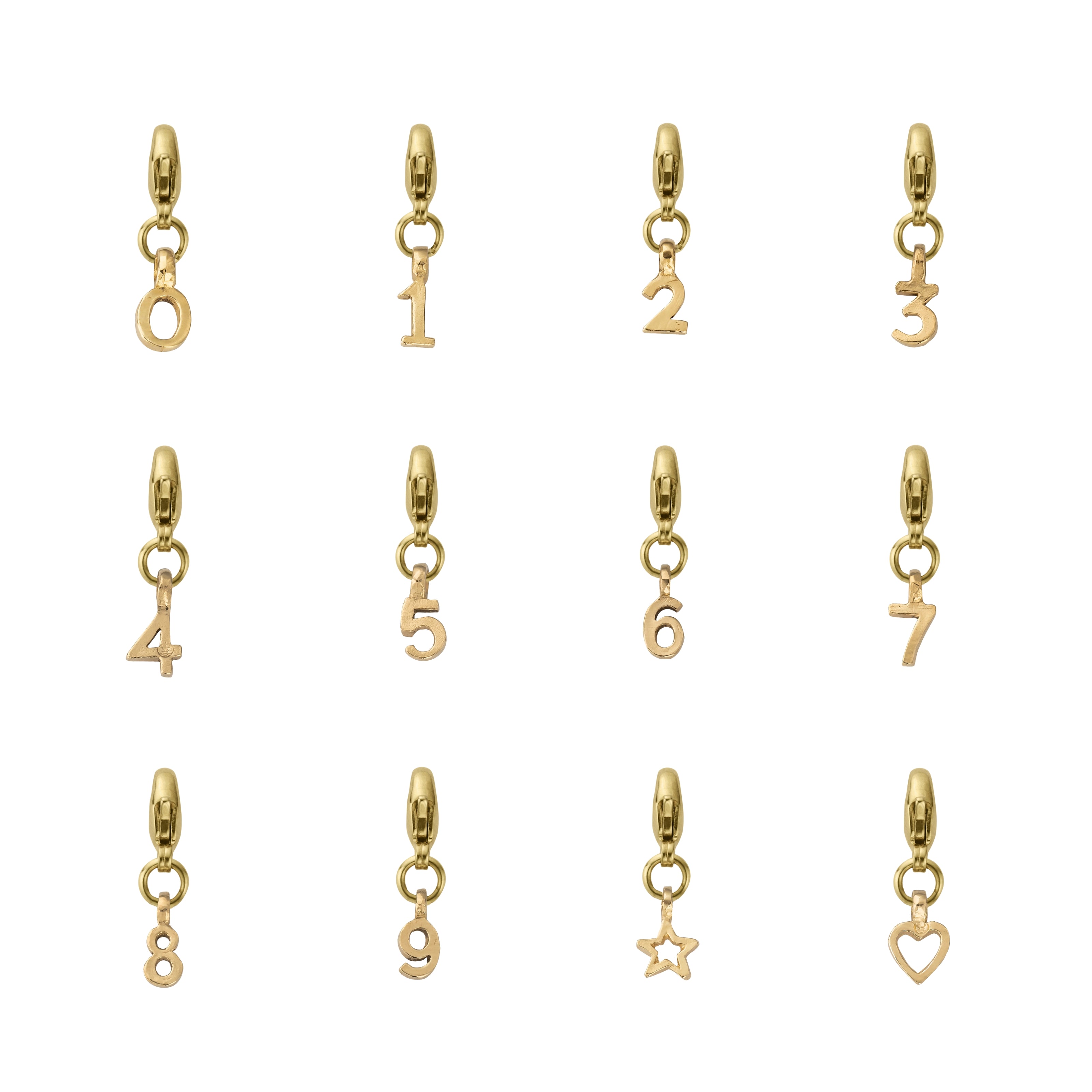 Gold Mini Alphabet Lobster Charm