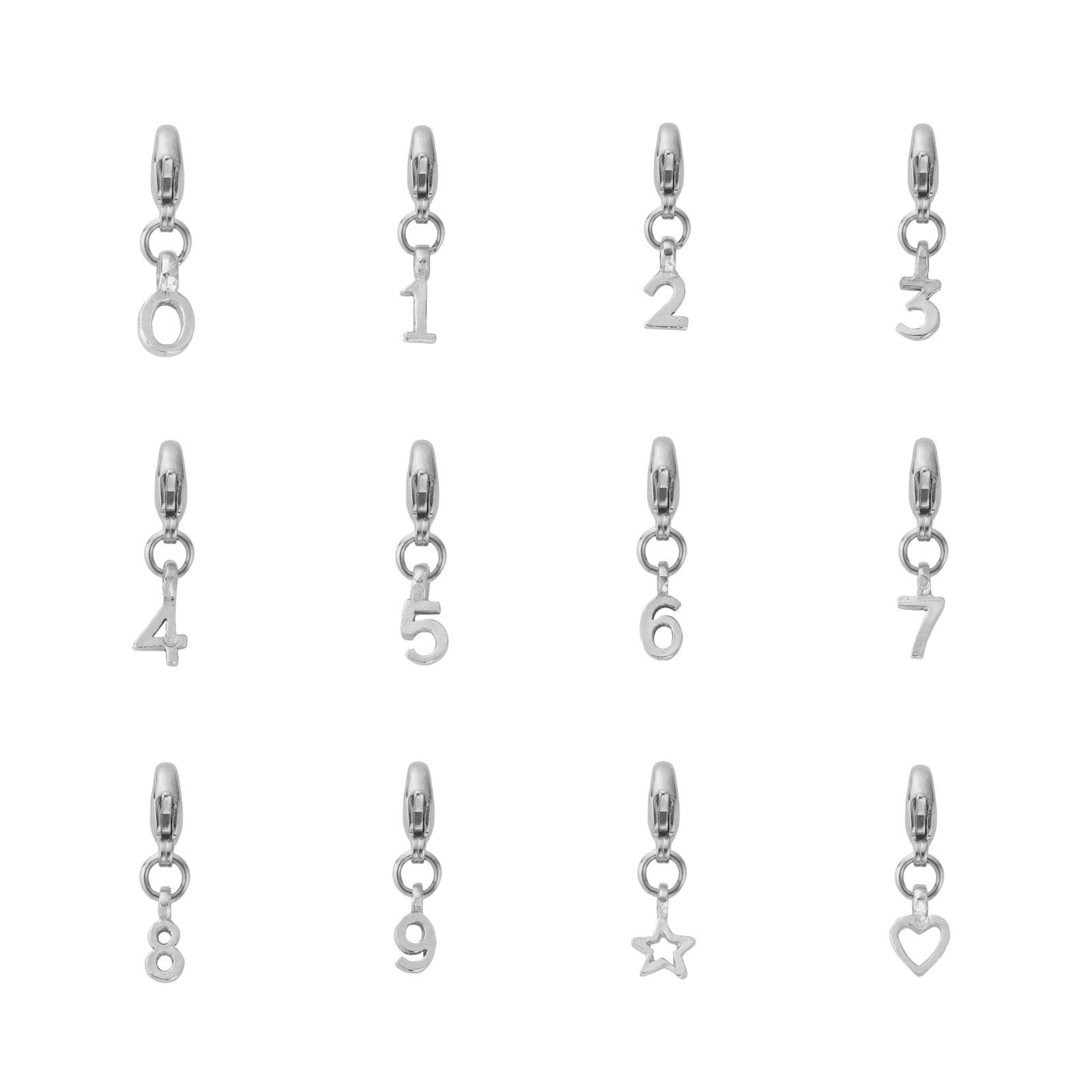 Silver Mini Alphabet Lobster Charm