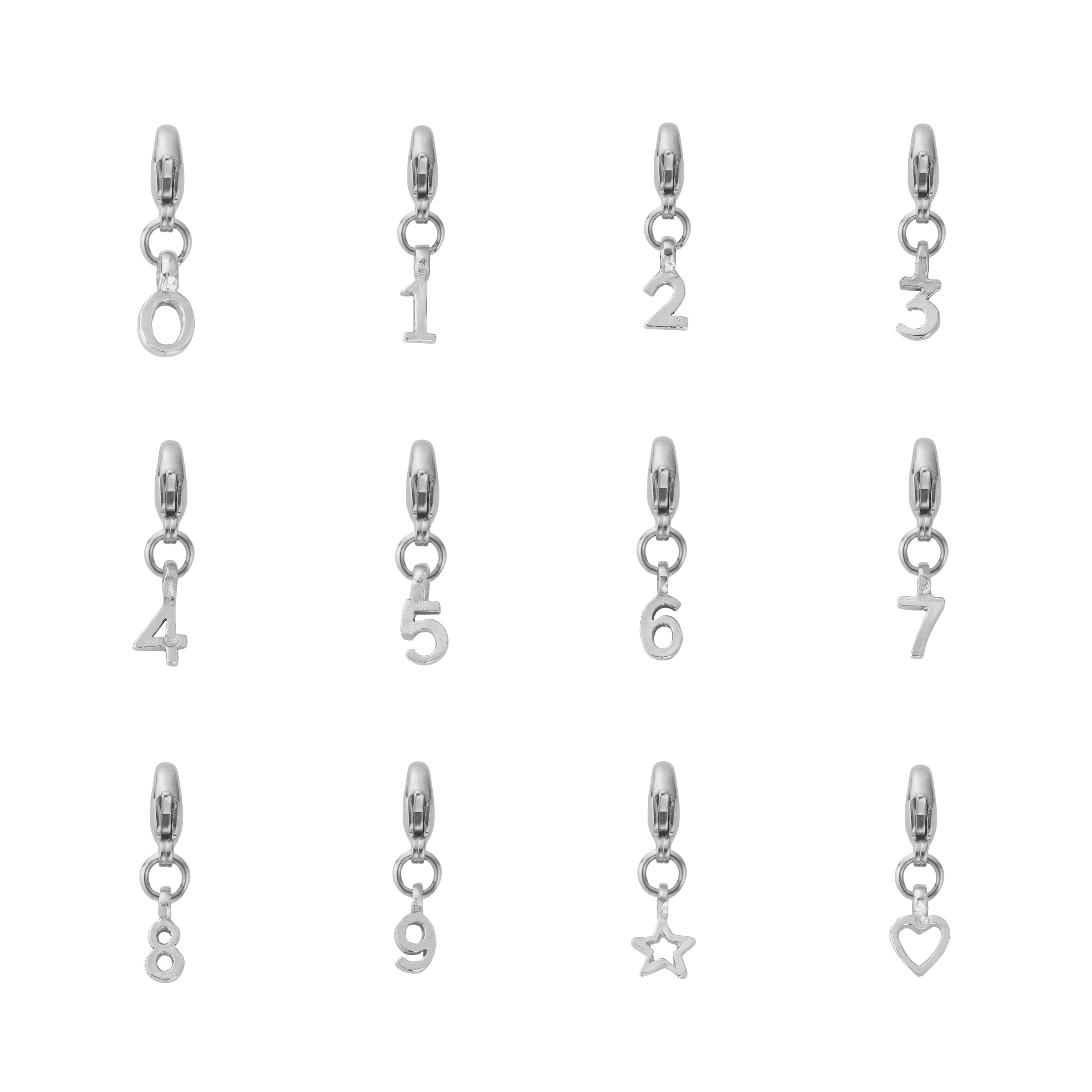 Silver Mini Alphabet Lobster Charm